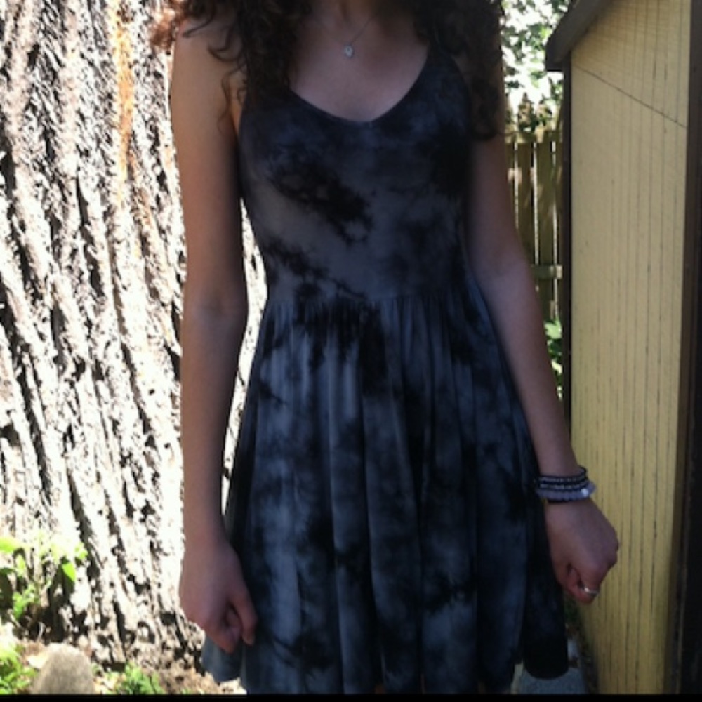 American Eagle Navy Tie-Dye Dress